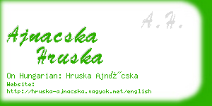 ajnacska hruska business card